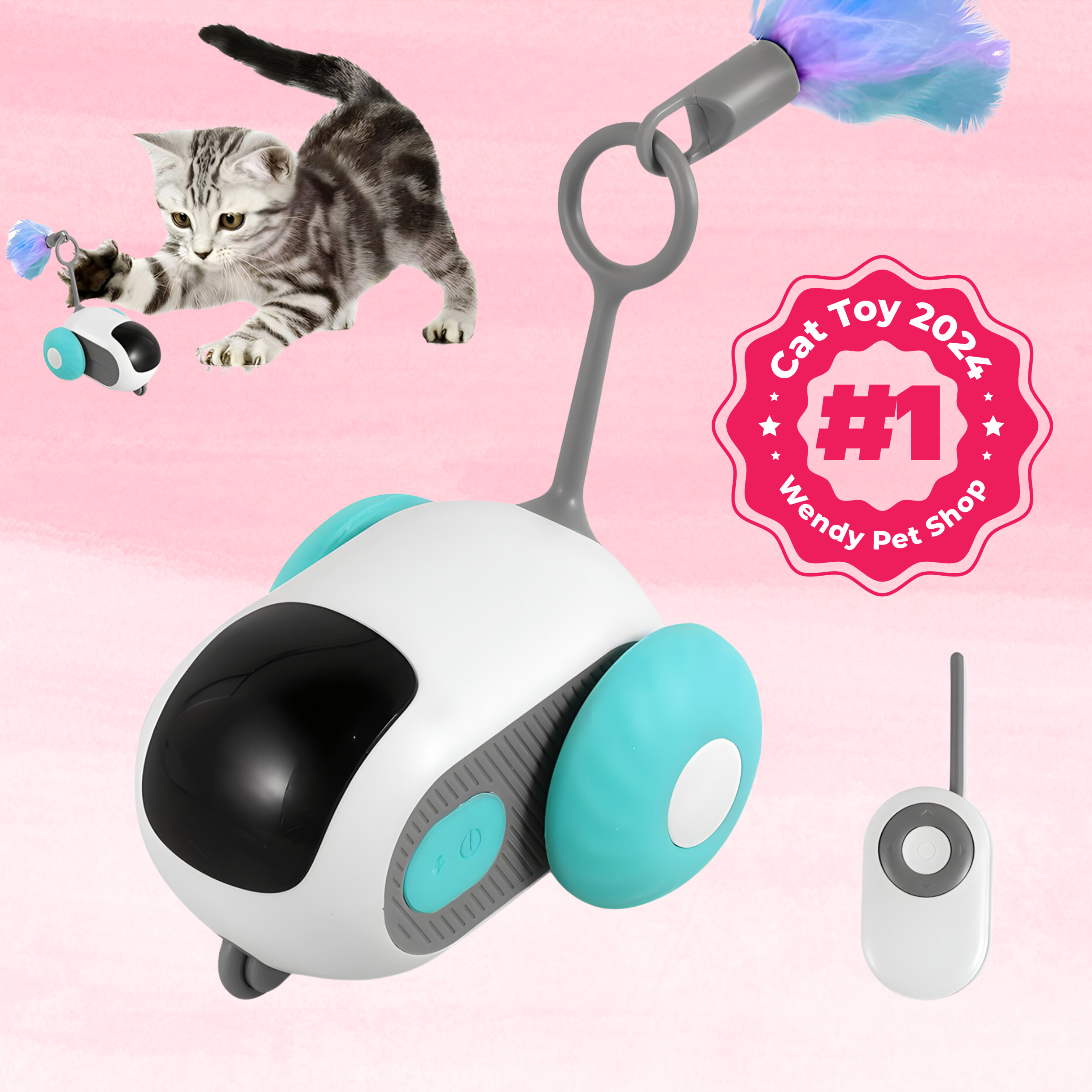 Pet Cavern™ Cat Toy Car Remote Control