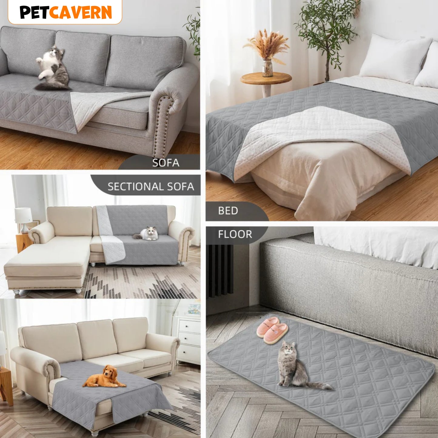 Pet Cavern™ Waterproof Pet Blanket Furniture Protector