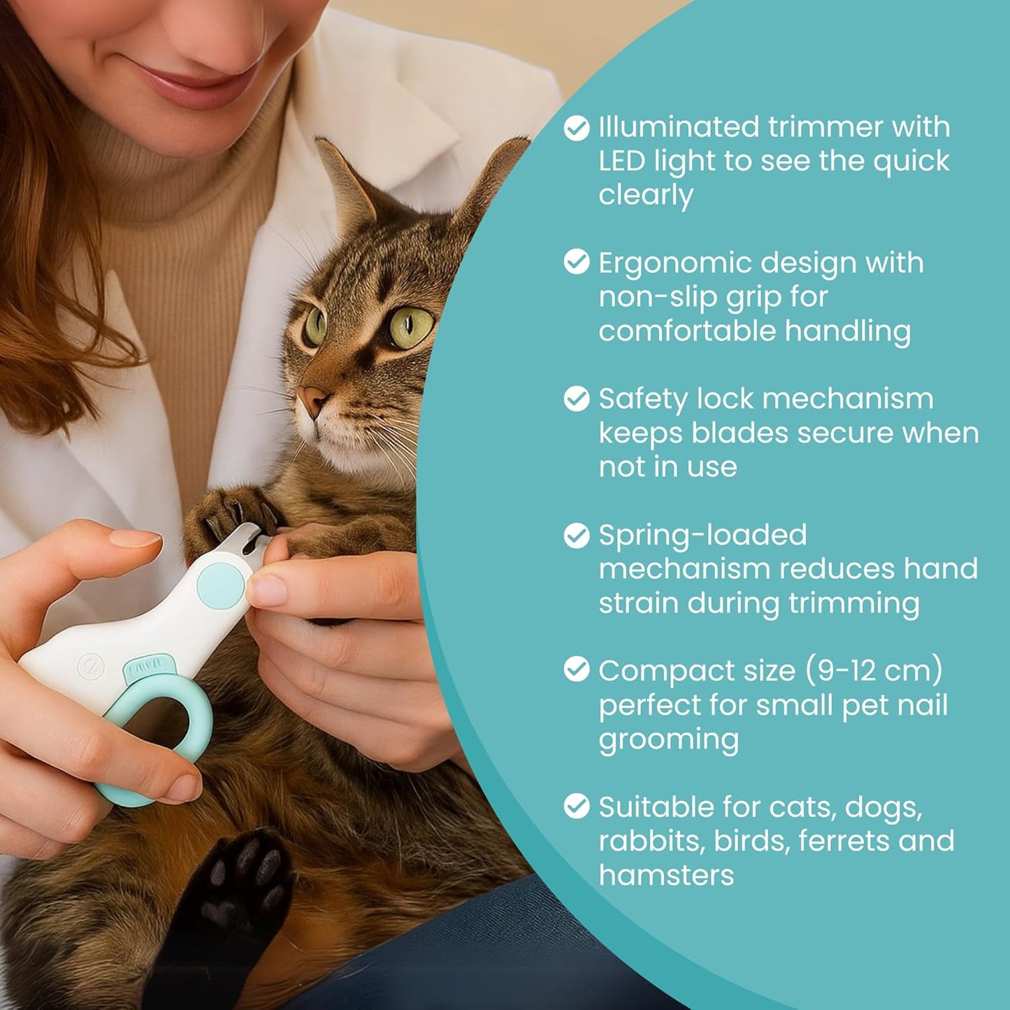 Pet Cavern™ Cat Nail Clipper with LED Light