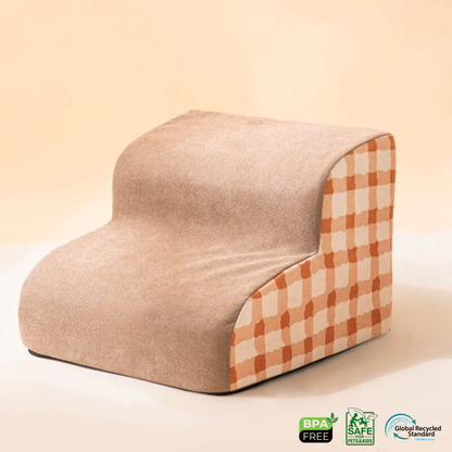 Pet Cavern™ Low Angle Non Slip Memory Foam Dog Cat Pet Stairs