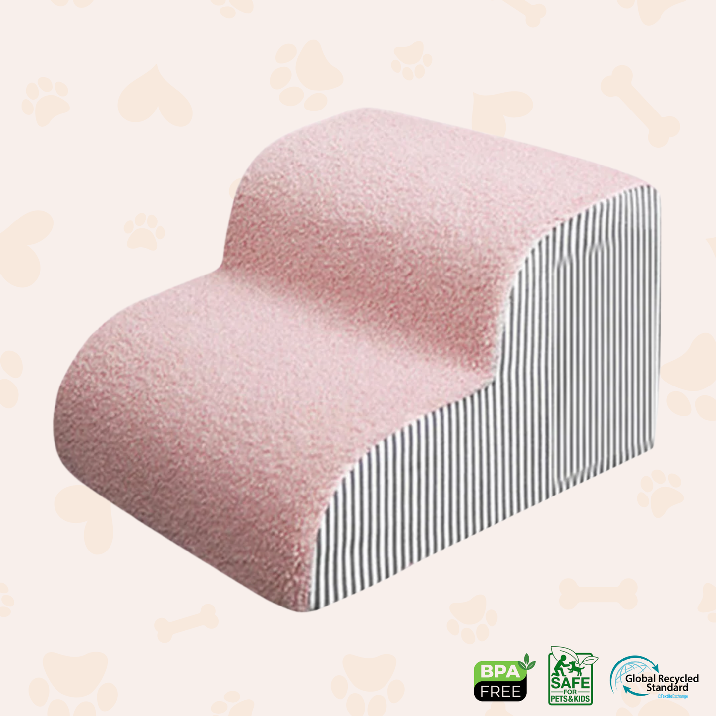 Pet Cavern™ Low Angle Non Slip Memory Foam Dog Cat Pet Stairs
