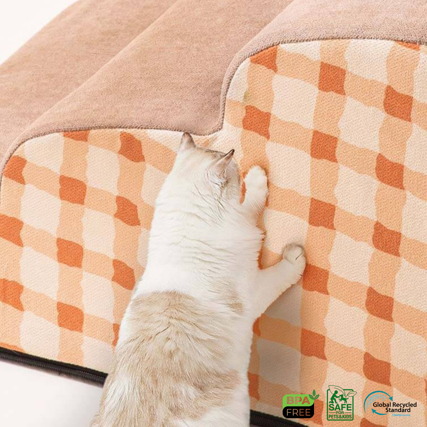 Pet Cavern™ Low Angle Non Slip Memory Foam Dog Cat Pet Stairs