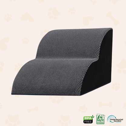 Pet Cavern™ Low Angle Non Slip Memory Foam Dog Cat Pet Stairs