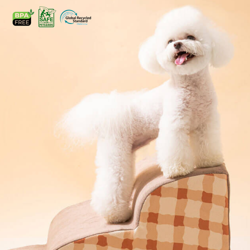 Pet Cavern™ Low Angle Non Slip Memory Foam Dog Cat Pet Stairs