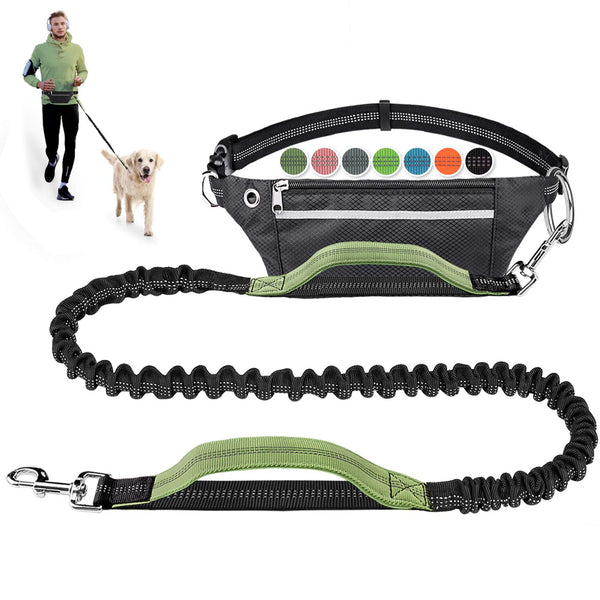 Pet Cavern™ Hands Free Absorbing Reflective Nylon Dog Leash