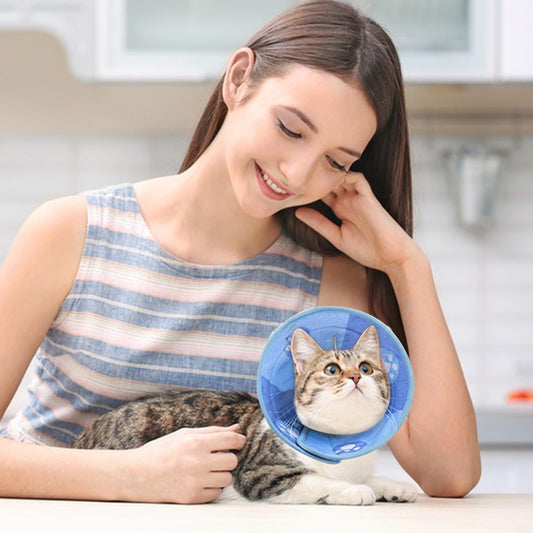Pet Cavern™ Soft Adjustable Lightweight Cat Cone Collar Pet Care