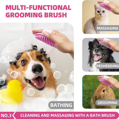 Pet Cavern™ Bathing Care Soft Fabric Dog Cat Grooming Kit (6pcs)