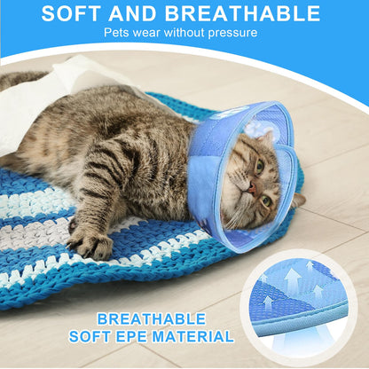 Pet Cavern™ Soft Adjustable Lightweight Cat Cone Collar Pet Care