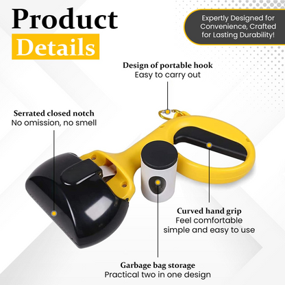 Pet Cavern™ Ergonomic Easy Cleanup Plastic Dog Poop Scooper Cleanup