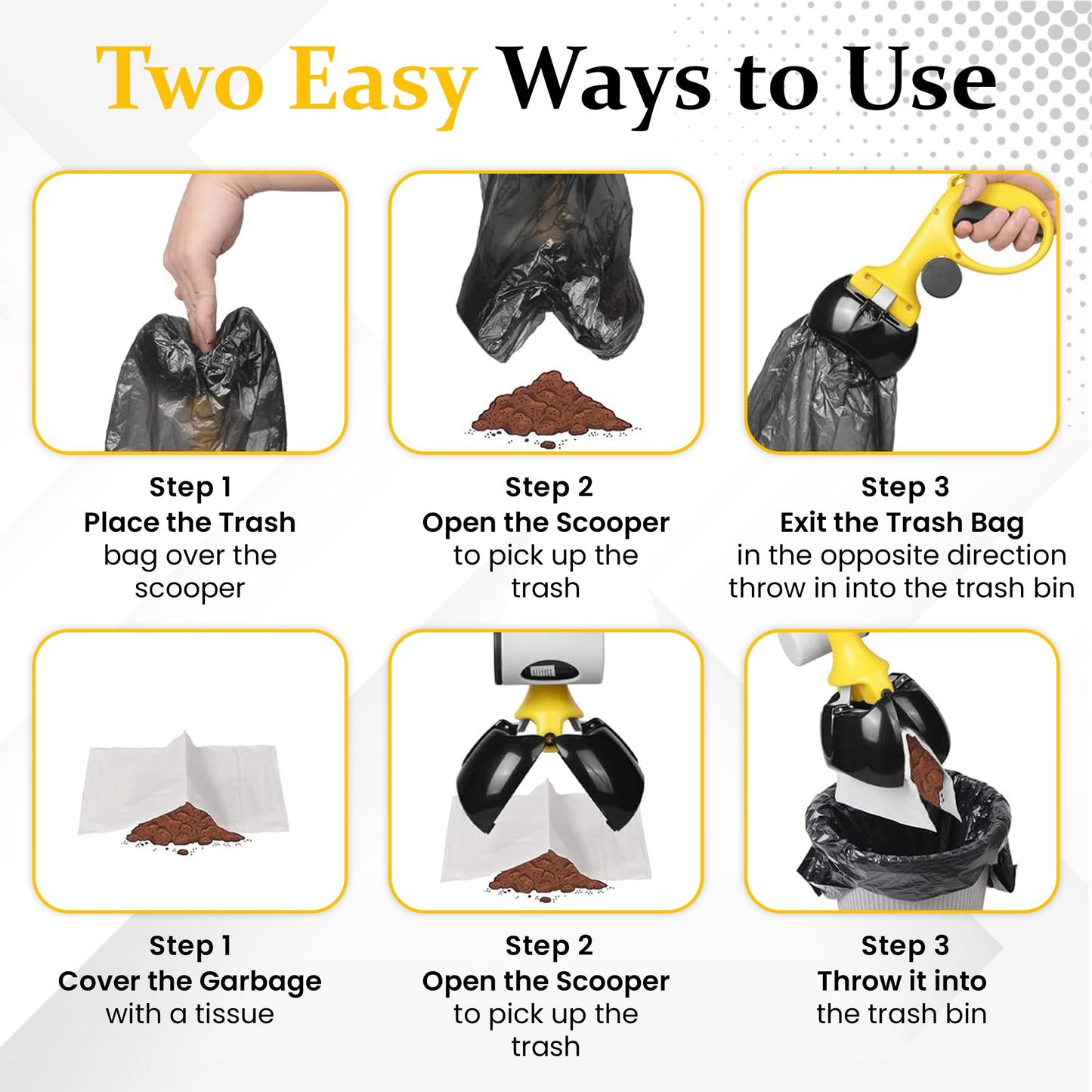 Pet Cavern™ Ergonomic Easy Cleanup Plastic Dog Poop Scooper Cleanup