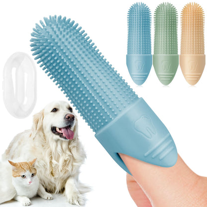 Pet Cavern™ Soft Silicone Dog Cat Finger Toothbrush Pet Care (3pcs)