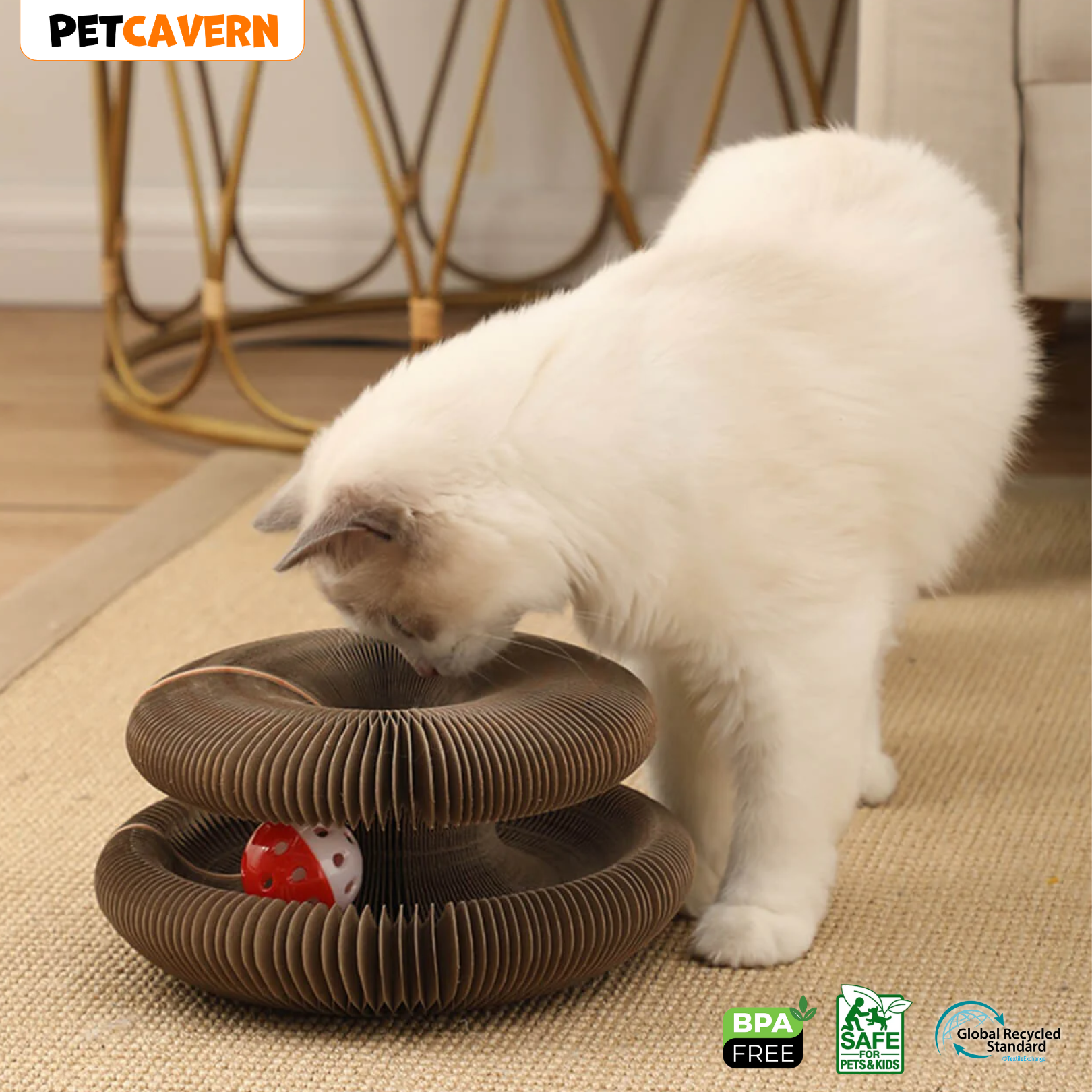Pet Cavern™ Cordion Cat Scratcher