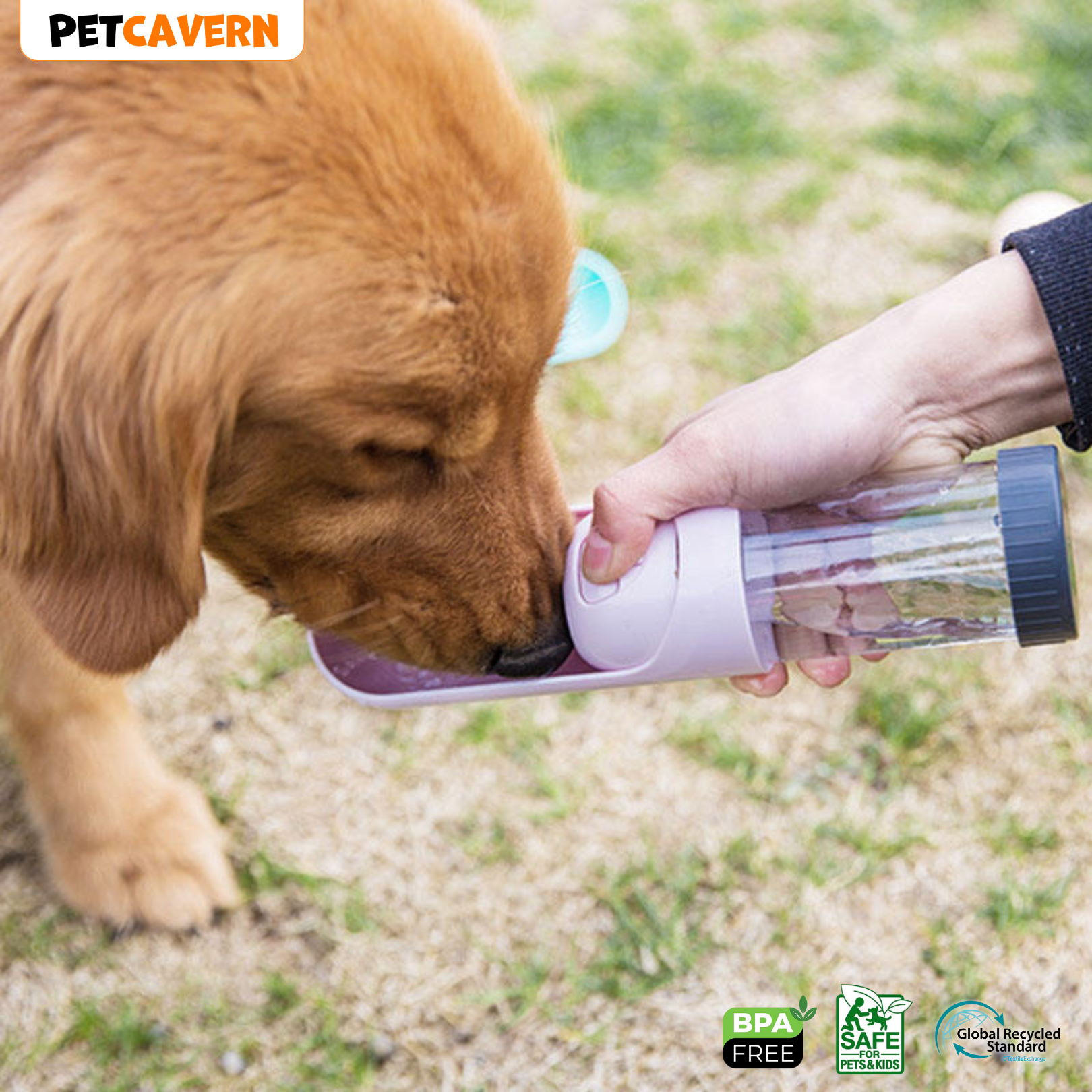 Pet Cavern™ 2 in 1 Portable Water Bottle