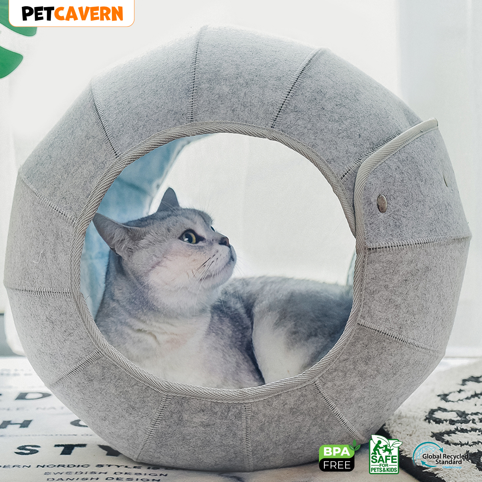 Pet Cavern™ Fordable & Portable Cat Bed