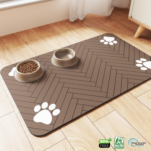 Pet Cavern™ Absorbent Pet Feeding Mat Waterproof