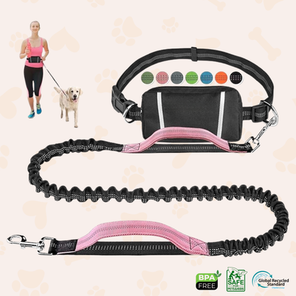 Pet Cavern™ Hands Free Absorbing Reflective Nylon Dog Leash