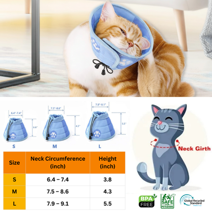 Pet Cavern™ Soft Adjustable Lightweight Cat Cone Collar Pet Care