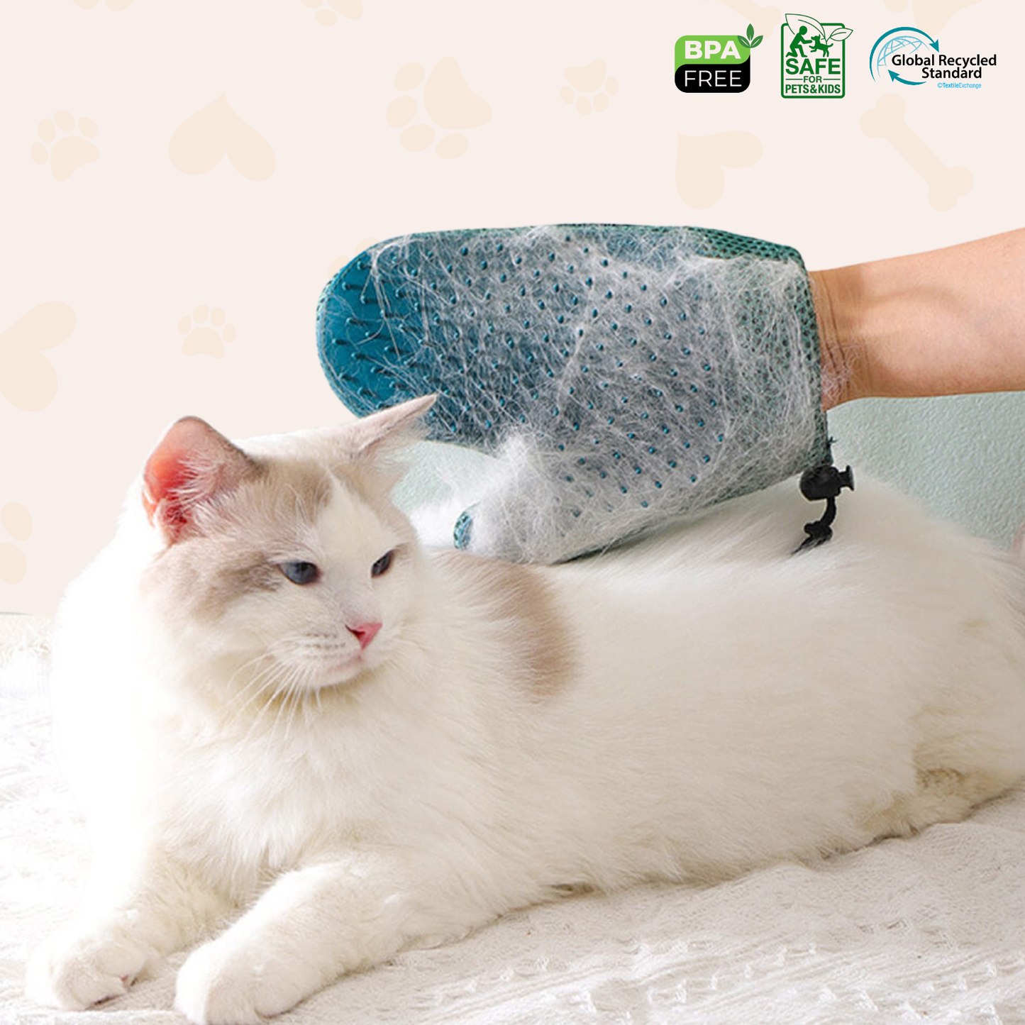 Pet Cavern™ Soft Silicone Double Sided Pet Grooming Glove Pet Cleaning Collection