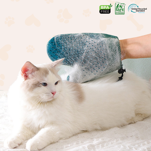 Pet Cavern™ Soft Silicone Double Sided Pet Grooming Glove Pet Cleaning Collection