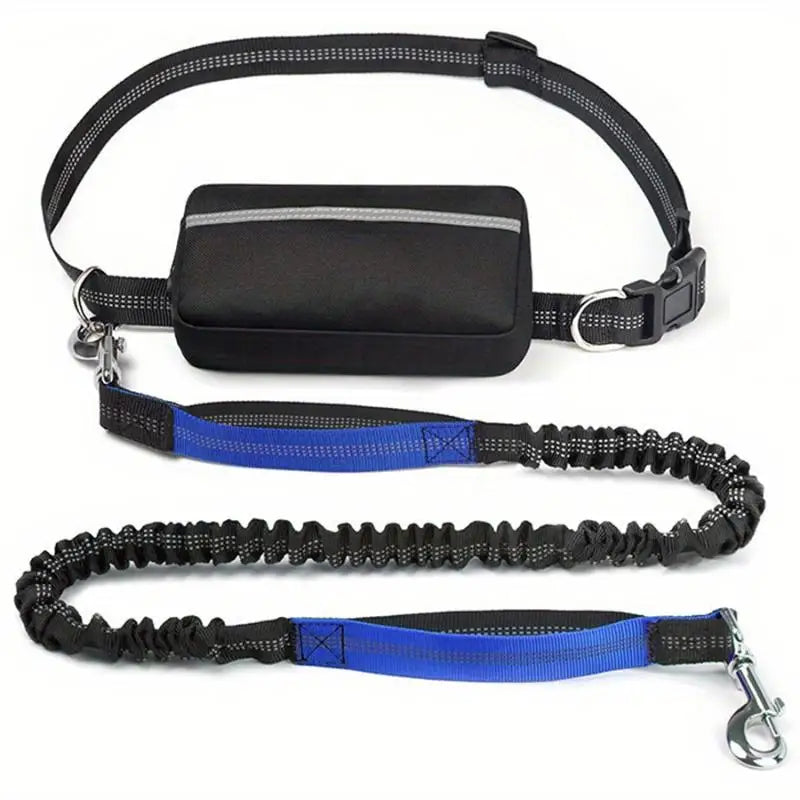 Hands Free Dog Retractable Elastic Leash Reflective Towing Rope Waist Bag Dog Traction Rope For Running Walking Pet Products