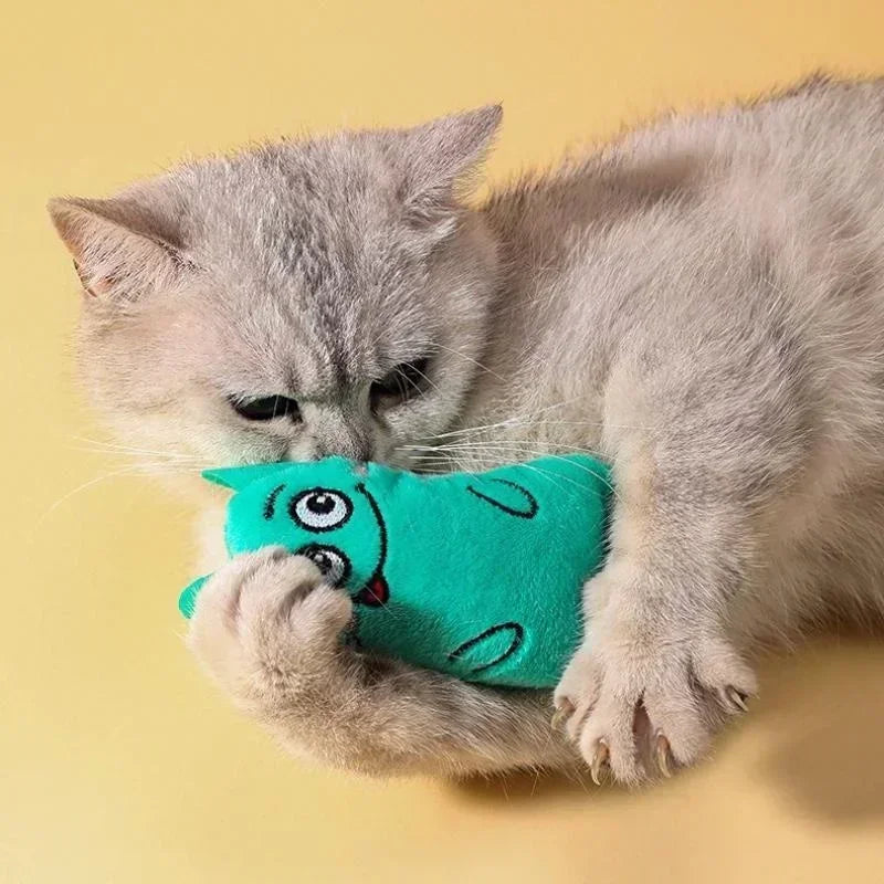 Cute Cat Toys Funny Interactive Plush Toy Mini Teeth Grinding Catnip Toys Kitten Chewing Mouse Toy Pets Accessories