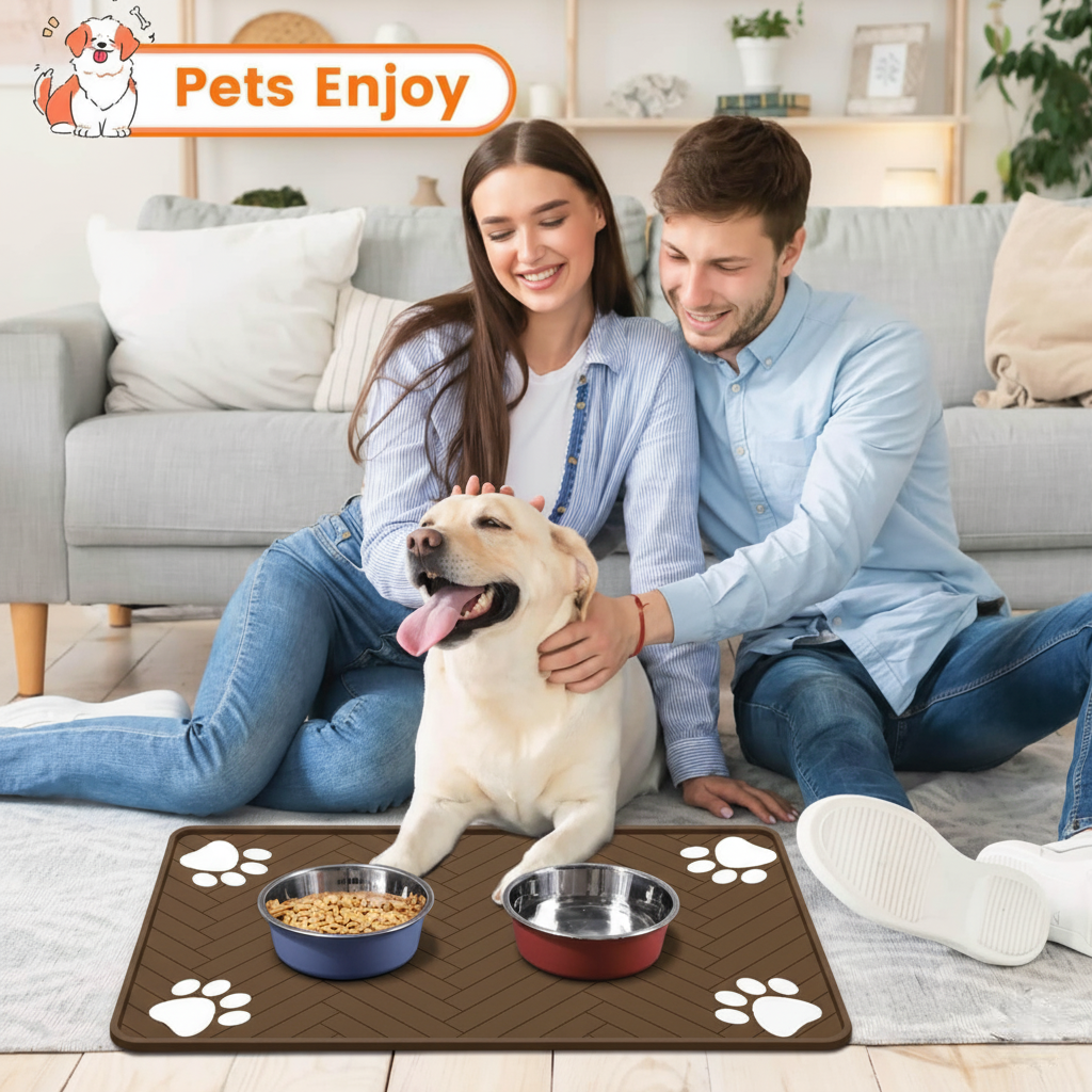 Pet Cavern™ Absorbent Pet Feeding Mat Waterproof