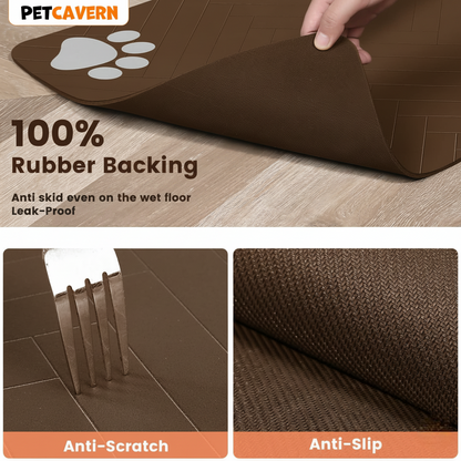 Pet Cavern™ Absorbent Pet Feeding Mat Waterproof